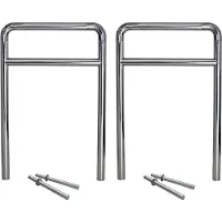Baumarktplus 2 x Fietsenrek 118 x 78 cm roestvrij staal Ø 60 mm Beton in Fietsenrek Parker type H