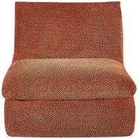 Vente-unique Fauteuil in terracotta textuurstof LOLEVA