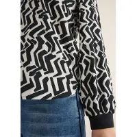 Cecil Dames Bedrukte blouse met tape - Grijs - M