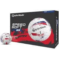 TaylorMade SpeedSoft Ink Golfballen 2026 - Blue Red - 12-Stuks
