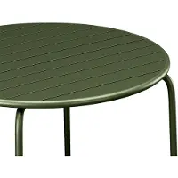 Vente-unique Ronde tuintafel D.130 cm van metaal - Kaki - MIRMANDE van MYLIA