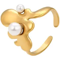 Gaya Ring goud / parelwit