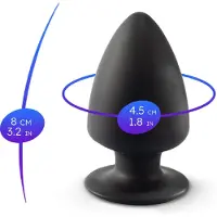 Silexd Anale Plug Silexd Zwart Siliconen XS