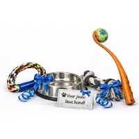 Topmast Dierboetiek - Cadeauset Voor Grote Honden - Speeltjes - Voer-/Drinkbak - Tennisbalwerper
