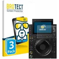 BROTECT Screenprotector 3 Stuks voor Pioneer CDJ 3000X Beschermglas transparant