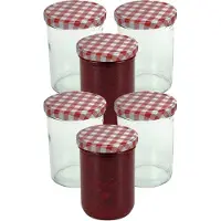 COSY&TRENDY Weckpotten / inmaakpotten - rood - 9x stuks - 230 ml - met draaideksel - glas - inmaakpotten