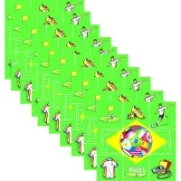 Ambiente setvetten - Voetbal landen thema - 40x stuks - 33 x 33 cm - van papier