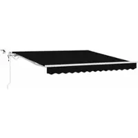 vidaXL Uitschuifbare luifel Zwart 300 x 250 cm Polyester