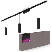Philips Hue Perifo railverlichting plafond - 3 hanglampen - White and Color - Zwart
