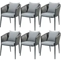 Axi Faye Stoelen Antraciet – Set 6 stuks