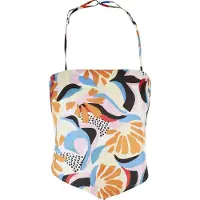 Urban Classics Top lichtblauw / pasteelgeel / oranje / zwart