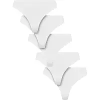 Urban Classics - Basic Cotton Tanga 5-Pack String - S - Wit
