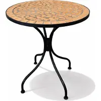 Mojawo Mozaïek bijzettafeltje, bistrotafeltje, tuintafel, balkontafel, diameter 60 cm, terracotta