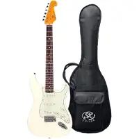 SX Elektrische gitaar - SST62-VWH - Retro Series 62 - ST-model - 3x Single Coil - Vintage Tremolo - Vintage White - Inclusief gigbag