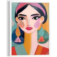 Reinders Schilderij Vrouw in kleur - 70 x 50 - Hout -