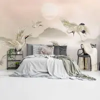 Reinders Fotobehang Kraanvogels in pastel - 260 x 384 - Vlies -