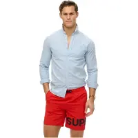 Superdry Zwemshorts marine / rood