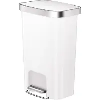 EKO - Hana 1 Pedaalemmer 2x25 liter - Plastic - wit - Prullenbak