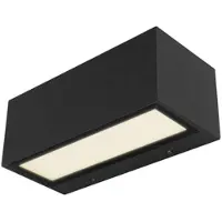 Lutec Wandlamp buiten GEMINI, zwart, Aluminium, Modern, Wandlamp buiten