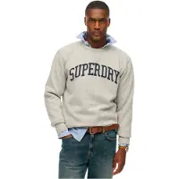 Superdry Sweatshirt 'Athletic Essentials' grijs gemêleerd / zwart