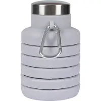 Trespass Vavo opvouwbare silicone waterfles (Platina)