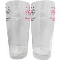 La Plume Dorée Gezeefdrukte bierglazen Frankrijk (x2)