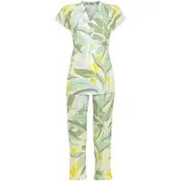 Ringella Bonte pyjama bladeren - Groen - Maat - 40