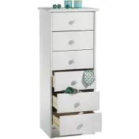 Idimex Commode RONDO, massief grenen, wit gelakt