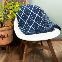 Ancient Wisdom - Tas - handgemaakte indigo plaid 170x120cm van katoen en hennep - trendy - vakken - sterk - dagelijks gebruik - multifunctioneel - stijl