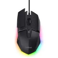 Trust GXT 121 Felox+ - Gaming Muis - Bedraad - 10.000 DPI - RGB Verlichting - Inclusief Griptape - Zwart