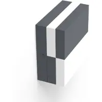 Lutec Wandlamp buiten DOMINO, alu / grijs / zink, Aluminium, Modern, Wandlamp buiten