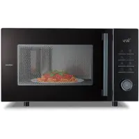 Medion Magnetron met grill en heteluchtfunctie, Airfryer, Donkergrijs | Airfryer, 25 L, 900 W, ovenfunctie, inclusief Airfryer-accessoires, grillrooster en bakplaat, MD12231
