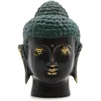 Ancient Wisdom - Decoratief beeld - Antieke messing Boeddha-kop - Fengshui - Ornament - Interieurdecoratie - Vrede - Rust - Sfeer