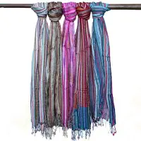 Ancient Wisdom Indian Boho Scarves - 50x180cm - Random Blues