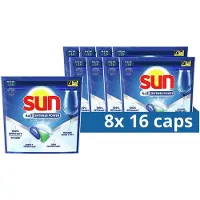 SUN Vaatwascapsules - 4in1 Intense Power - met Cleanboost-technologie - 128 Stuks (8x16) - Voordeelverpakking