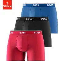 BOSS Heren Set van 3 logoboxers zwart, blauw, rood (M), Homewear, Katoen 50475282