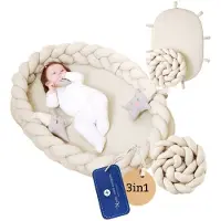 Nordic coast company Gevlochten Babynest 3 in 1 Ivoor