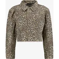 TwoDay meisjes jas met panterprint beige maat 134
