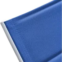 Happy Garden Set van 2 blauwe BARBADOS ligstoelen en bijzettafel van textilene - wit aluminium