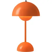 &tradition Tafellampe &Tradition, Flowerpot VP9, dimbare, Oranje, Woonkamer, Kunststof, Designer