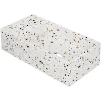 Ink Fontein versus 36x18x9 cm composiet links zonder kraangat mat multi terrazzo