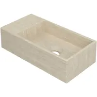 Ink Fontein versus 36x18x9 cm hardsteen links zonder kraangat mat travertin