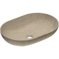 Ink Waskom Roman 55 Ovaal 55x38x14cm Natuursteen Mat Travertin