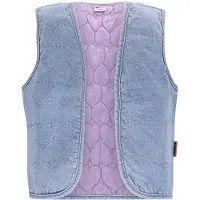 B.NOSY gilet light blue denim Blauw Effen - maat 110