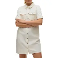 Vero Moda Blousejurk 'VMJENNIE' white denim