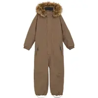 Color Kids - Kid's Coverall with Fake Fur - Overall 122, bruin