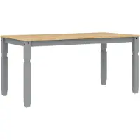 Syfax Eettafel Corona 160x80x75 cm massief grenenhout grijs