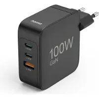 Hama 00201962 USB-oplader 100 W USB-C, USB-C bus (Power Delivery) Quick Charge 3.0, USB PD 3.0, Quick Charge 2.0 Zwart GaN