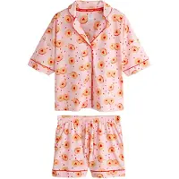 Next Set van jersey pyjama met knoopsluiting, kort model, petite - Petite