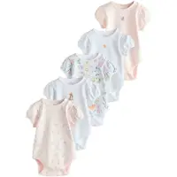 Next Rompertje/body groen / pink / rosa / wit